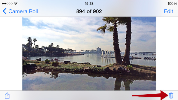 Как удалить фото с айфона