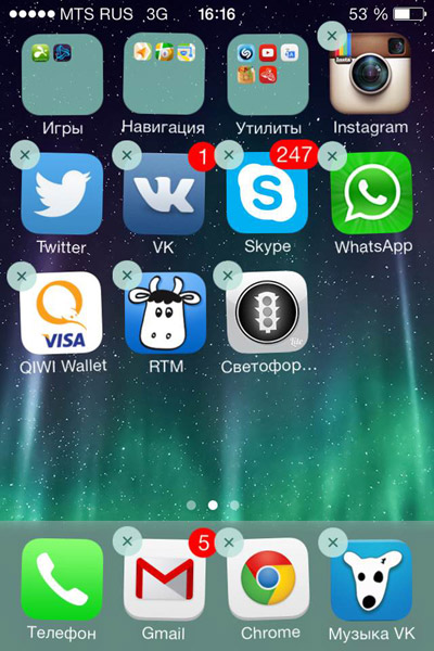 Как удалить программы, игры из iPhone