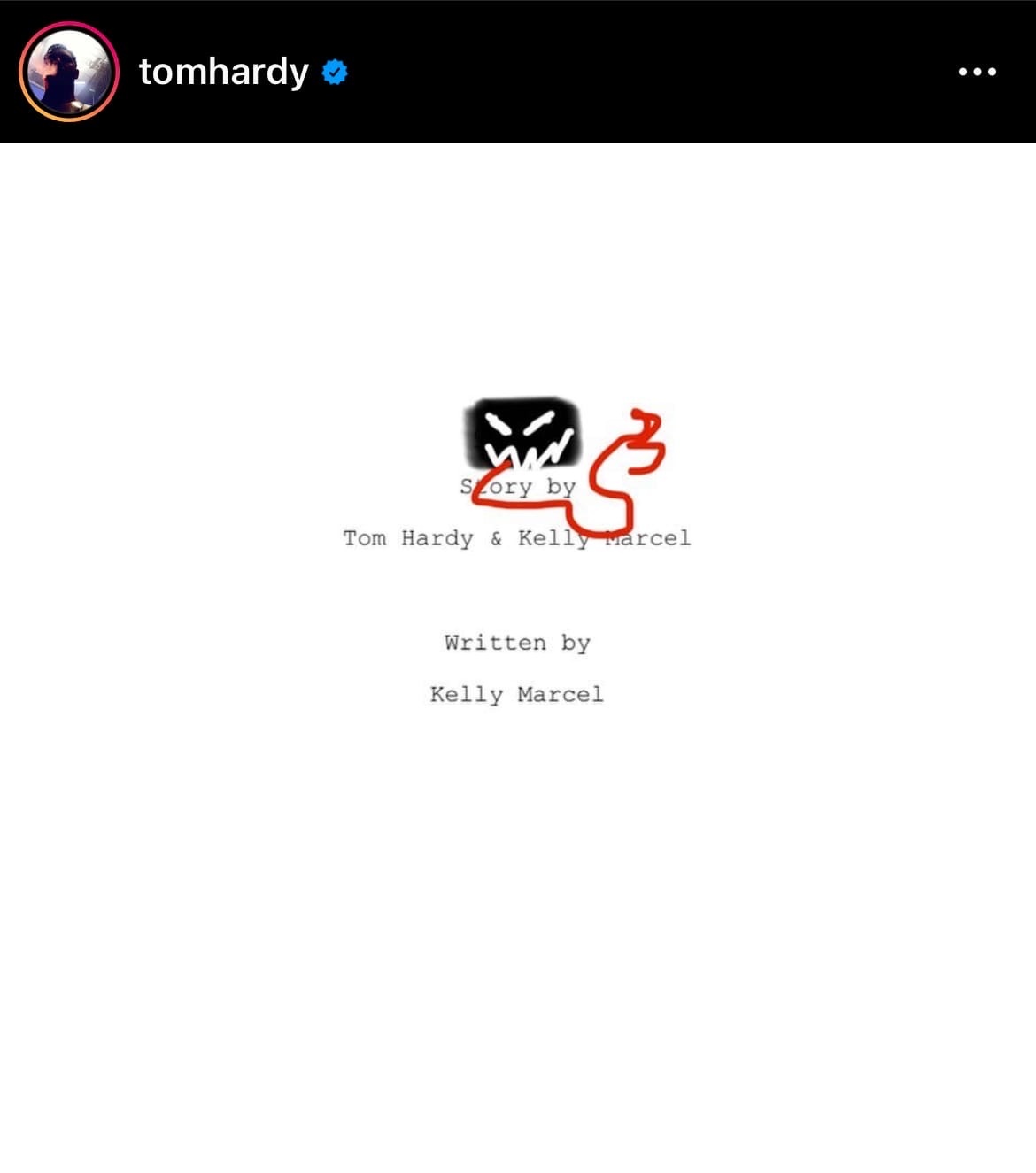 Том Харди анонсировал сценарий фильма «Веном 3», скрыв название
