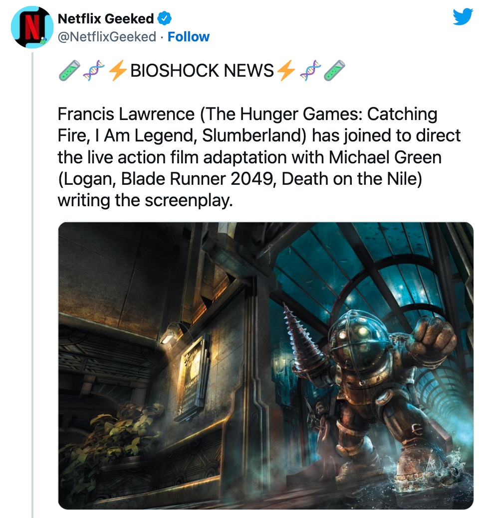 Подтверждены режиссер и сценарист экранизации BioShock от Netflix