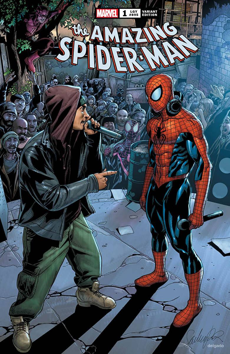 Эминем встретился с Человеком-пауком на обложке Marvel