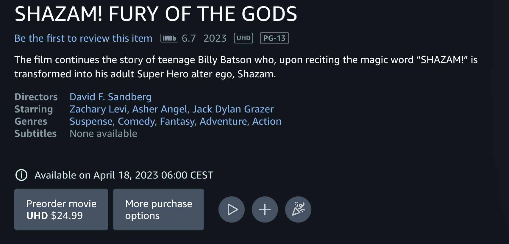 Цифровой релиз фильма «Шазам 2: Ярость богов» получил дату выхода - студия признала провал Цифровой релиз фильма «Шазам 2: Ярость богов» получил дату выхода - студия признала провал