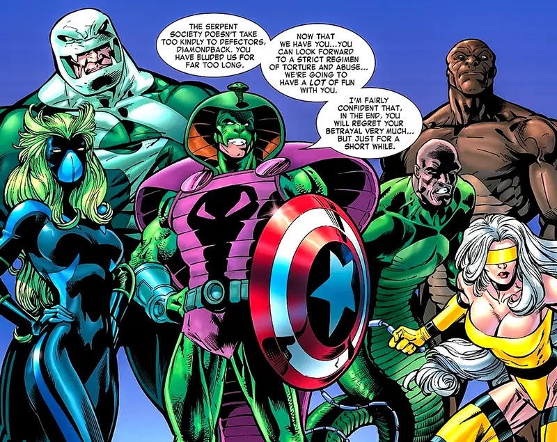 Команда Змеиное Сообщество и адамантий в киновселенной Marvel - утечка фильма «Капитан Америка 4»