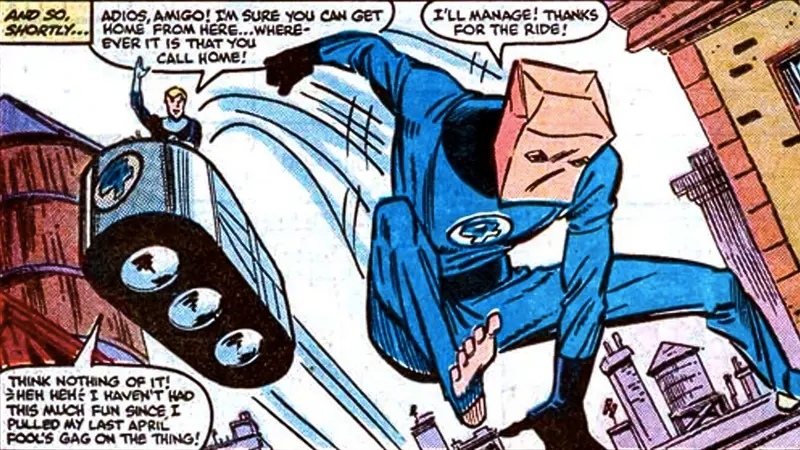 Показана отсылка на Фантастическую четверку, которую можно пропустить в «Человеке-пауке: Паутина вселенных»