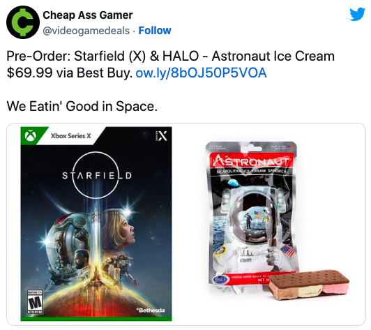 За предзаказ Starfield дарят странный бонус За предзаказ Starfield дарят странный бонус