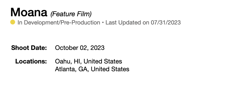 Раскрыта дата начала съемок ремейка мультфильма «Моана» с Дуэйном Джонсоном