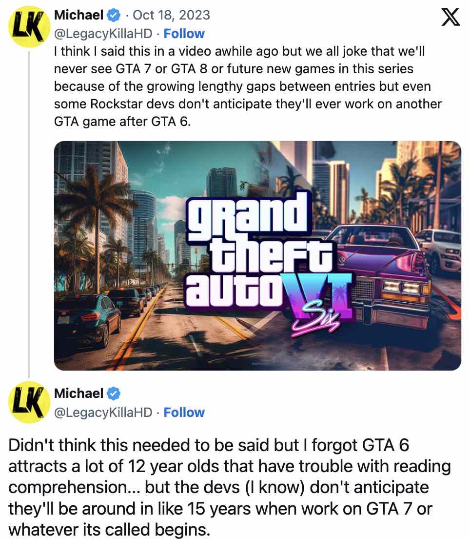 GTA 7 может не выйти в ближайшие десятилетие