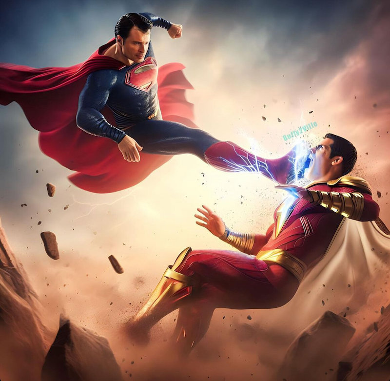 Сражение Супермена Тома Уэллинга с Джокером на изображениях по сериалу «Тайны Смолвиля»