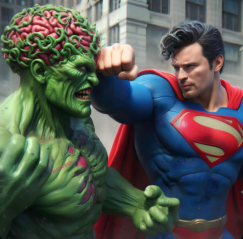 Сражение Супермена Тома Уэллинга с Джокером на изображениях по сериалу «Тайны Смолвиля»