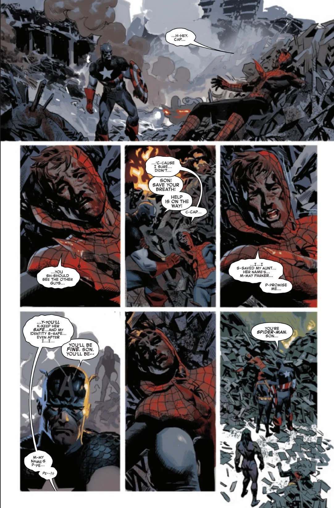 Marvel показала душераздирающую сцену смерти Человека-паука в «Мстителях: Сумерки»