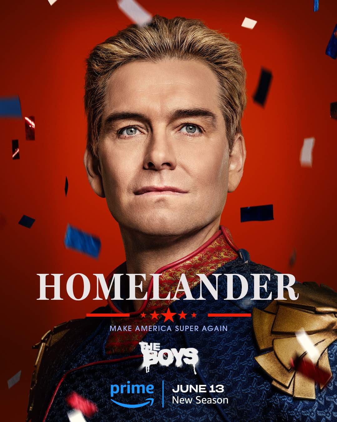 Хоумлендр клянется «поднять Америку» - новый постер 4 сезона «Пацаны»