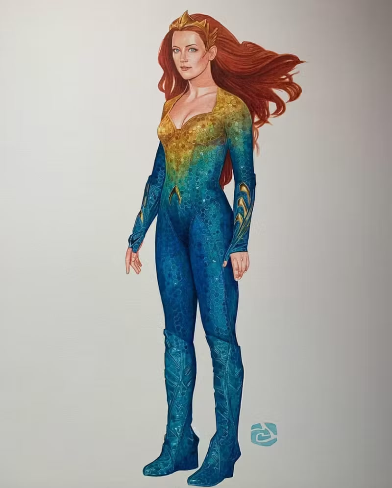 Показан изначальный костюм Меры Эмбер Херд в «Аквамене 2» (фото)
