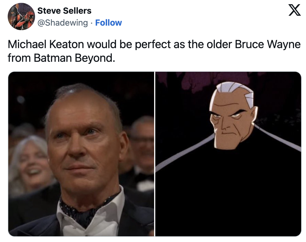 Майкл Китон идеально подходит для фильма «Бэтмен будущего», по мнению фанатов DC