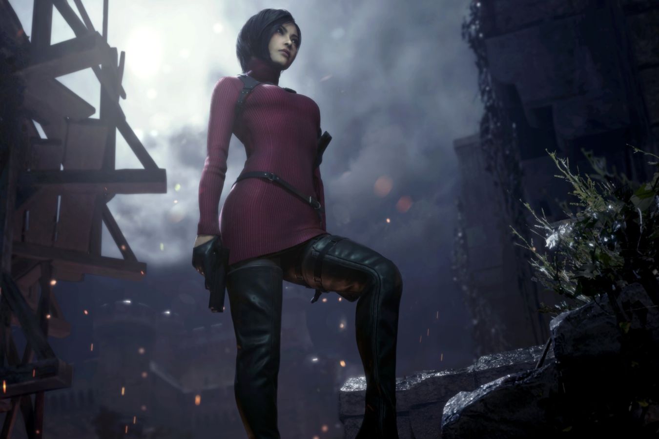 Модель показала горячую Аду Вонг в косплее на Resident Evil 4 Remake, порвав колготки